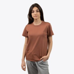 Basic brown cotton t-shirt